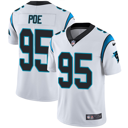 Nike Panthers #95 Dontari Poe White Men's Stitched NFL Vapor Untouchable Limited Jersey